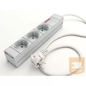   DI-STRIP Compact hálózati elosztó 3db aljzattal, 10"-os rack szekrénybe