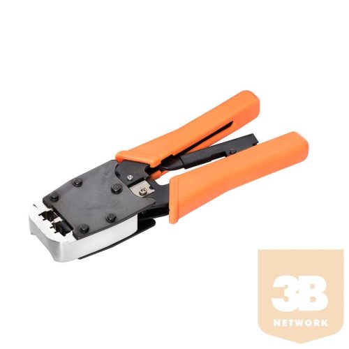 Netrack moduláris krimpelő fogó RJ45 8p+6p, casted body, pressure control