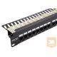 Excel Patch panel 24-es Cat.5e UTP tehermentesítővel,1U