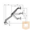 Multibrackets asztali rögzítő VESA Gas Lift Arm Single Black HD, dönthető, forgatható konzol, 15-32", fekete, 9-21kg