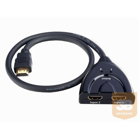 HDMI kábel selector 2in -1out, lengőkábeles, intelligens