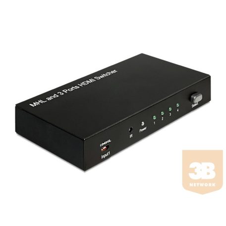 HDMI és MHL selector 3in-1out, infra vezérlésű