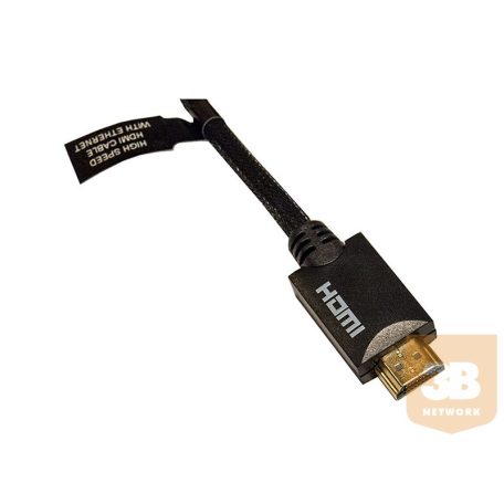HDMI-HDMI kábel, 1.8m, aranyozott, quality