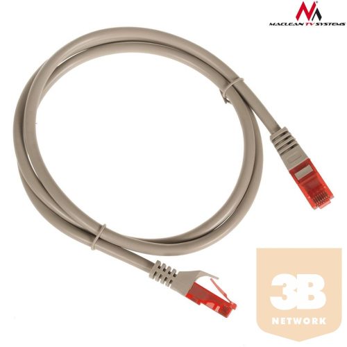 Maclean MCTV-301S patch kábel UTP cat6 kábel plug-plug 1m silver