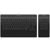 3DCONNEXION Billentyűzet - Keyboard Pro + Numpad Vezetékes, Fekete, DE