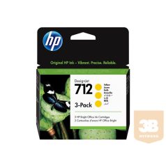 HP 712 3-Pack 29-ml Yellow DesignJet Ink Cartridge