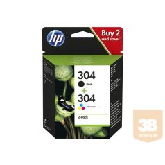 HP 304 2-Pack Black/Tri-color Original Ink Cartridges