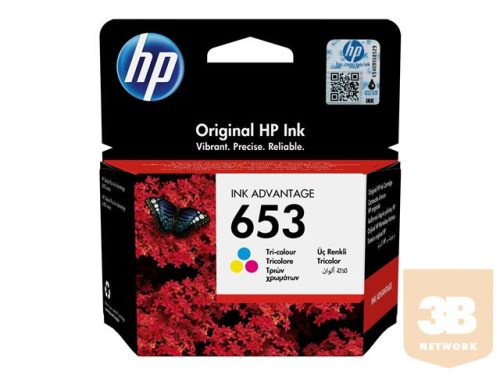 HP 653 Tri-color Original Ink Advantage Cartridge