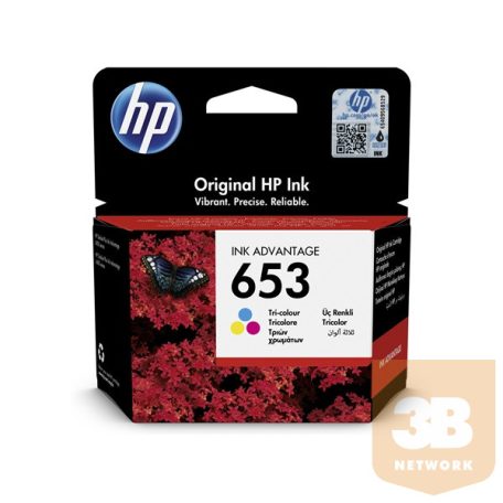 HP Patron No 653 háromszínű tintapatron Ink Advantage 200/oldal
