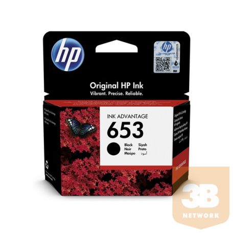 HP Patron No 653 fekete tintapatron Ink Advantage 360/oldal