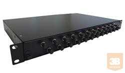 AMP 19" ST optikai panel, 24db MM toldóval (300mm fiókos) fekete (4-1206114-4)