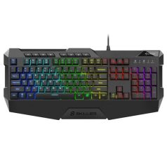   Sharkoon Billentyűzet - Skiller SGK4 (USB, RGB, csuklótámasz, multimédia, 1,8m, fekete, angol)