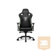 Sharkoon Gamer szék - Skiller SGS4 Black/Green (állítható háttámla/magasság; 4D kartámasz; PVC; aluminium talp; 150kg-ig