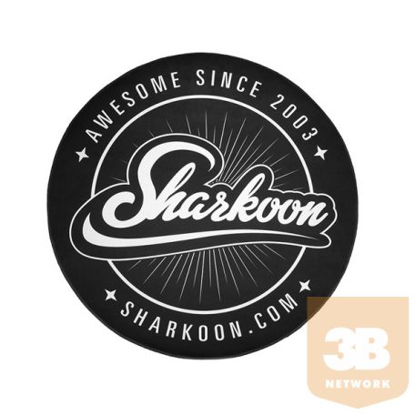 Sharkoon Szőnyeg - Floor Mat (Átmérő: 120 cm, minden üléssel kompatibilis, fekete/fehér)