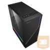 Sharkoon Számítógépház - RGB FLOW (fekete; ATX,mATX; alsó táp; 1x120mm v.; 2xUSB3.0, 1xUSB2.0, I/O)