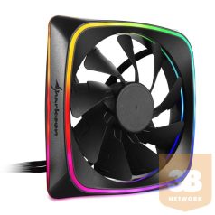   Sharkoon Cooler 12cm - RGB Shark Lights Fan (15,2dB; 56 m3/h; 1000rpm; 3pin + 3pin csatlakozó; ház hűtésre)