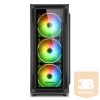 Sharkoon Számítógépház - TK4 RGB (fekete; ATX,mATX; alsó táp; 6x120mm v.; 2xUSB3.0, 1xUSB2.0, I/O)