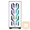 Sharkoon Számítógépház - CA300T White (fehér; ablakos; alsó táp; EATX; 7x120mm LED; 2xUSB2.0; 1xUSB3.2; I/O)