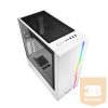 Sharkoon Számítógépház -  RGB Slider White (fehér; üveg oldal; alsó táp; ATX; 6x120mm; 2xUSB3.0; 1xUSB2.0; I/O)