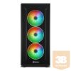 Sharkoon Számítógépház - TG6M RGB (fekete; ATX,mATX; alsó táp; 7x120mm v.; 2xUSB3.0, 2xUSB2.0, I/O)