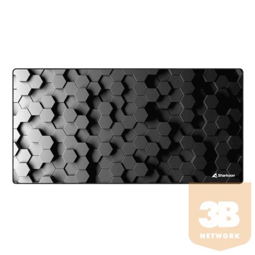 Sharkoon Egérpad - Skiller SGP30 BIG HEX (1200 x 400 x, 2,5 mm; varrott szélek; fekete)