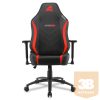 Sharkoon Gamer szék - Skiller SGS20 Black/Red (állítható magasság; állítható kartámasz; szövet; acél talp; 120kg-ig)