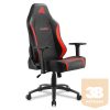 Sharkoon Gamer szék - Skiller SGS20 Black/Red (állítható magasság; állítható kartámasz; szövet; acél talp; 120kg-ig)