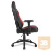 Sharkoon Gamer szék - Skiller SGS20 Black/Red (állítható magasság; állítható kartámasz; szövet; acél talp; 120kg-ig)