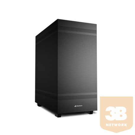 Sharkoon Számítógépház - Rebel C50 Black (fekete; 2x120 mm ventilátor, 2xUSB3.0; 1xUSB 3.2; I/O)