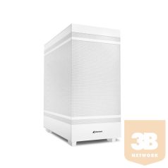   Sharkoon Számítógépház - Rebel C50 White (fehér; 2x120 mm ventilátor, 2xUSB3.0; 1xUSB 3.2; I/O)