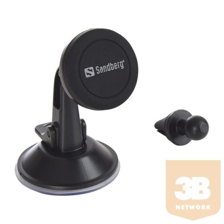 Sandberg Telefon tartó Autós - In Car Mobile Magnet Stand Kit (mágneses; szélvédőre/szellőzőre helyezhető; univerzális)