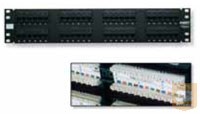 AMP Cat.5E UTP 48 portos patchpanel, 2U, fekete (406331-1)