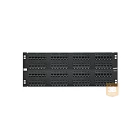 AMP Cat.5E UTP 96 portos patchpanel, 4U, fekete (406332-1)