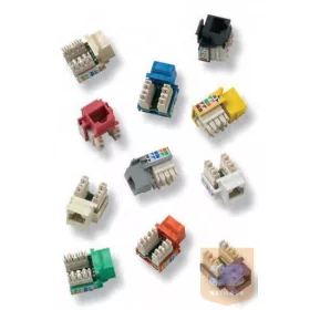   AMP Cat.3 UTP (6-pos) széles betét (Standard 110C), fekete (406375-2)