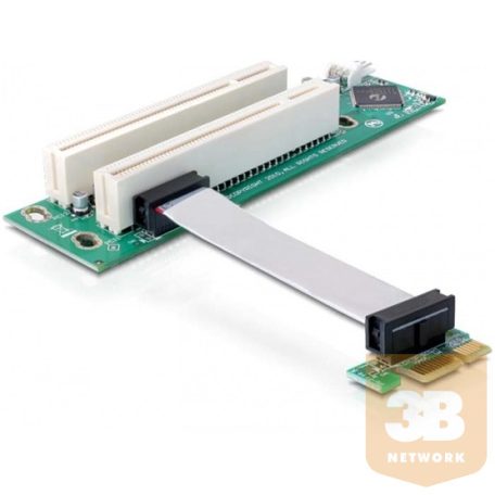 ADA Delock 41341 PCI Express emelő kártya x1 > 2x PCI 32Bit 5V flexibilis kábellel