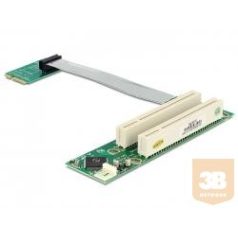   ADA Delock 41355 Mini PCI Express > 2 x PCI 32Bit 5V emelő kártya flexibilis kábellel