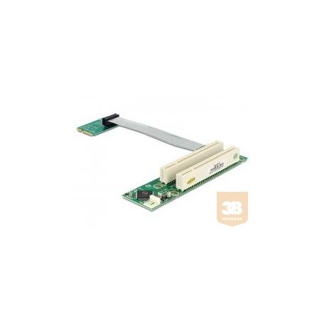ADA Delock 41355 Mini PCI Express > 2 x PCI 32Bit 5V emelő kártya flexibilis kábellel