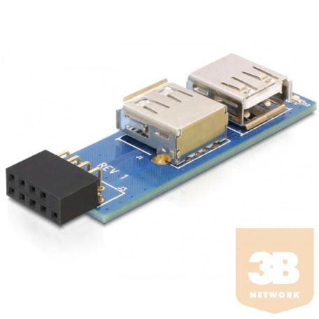 ADA Delock 41820 USB pin header anya > 2 x USB 2.0 anya - bal / jobb