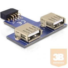   ADA Delock 41824 USB pin header anya > 2 x USB 2.0 anya - felfelé