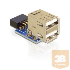   ADA Delock 41825 USB pin header anya > 2 x USB 2.0 anya - felfelé