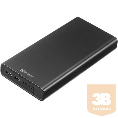 SANDBERG Hordozható akkumulátor, Powerbank USB-C PD 100W 38400