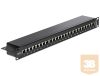 LAN Delock 43298 19" 24portos Cat6 patch panel - Fekete