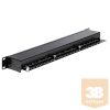 LAN Delock 43298 19" 24portos Cat6 patch panel - Fekete