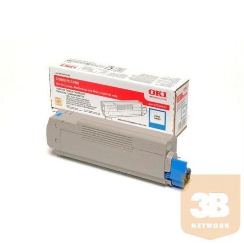 OKI Toner C58/59/5550MFP kék 5000/oldal