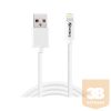 SANDBERG Töltőkábel, USB>Lightning MFI 1m White