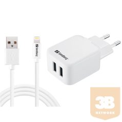 SANDBERG 230V-os töltő, AC Charger EU Lightning 2.4A