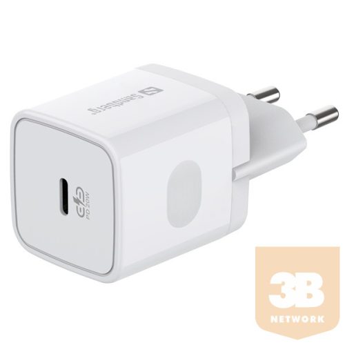 SANDBERG 230V-os töltő, USB-C AC Charger PD20W