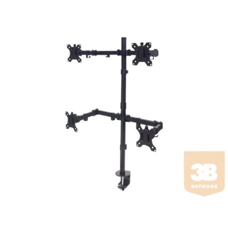 MANHATTAN Monitor Mount supports 4 LCD Monitors holds four 33- 81.3cm 13inch to 32inch Monitors up to 8kg black