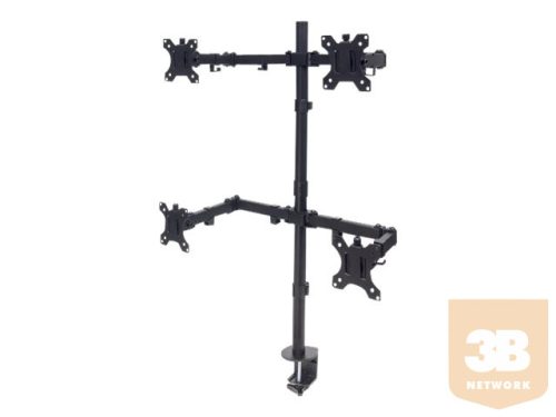 MANHATTAN Monitor Mount supports 4 LCD Monitors holds four 33- 81.3cm 13inch to 32inch Monitors up to 8kg black