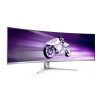 Philips Ívelt Gaming OLED monitor 49", 49M2C8900L/0 5120x1440, 32:9, 0,03ms, 2xHDMI/DP/4xUSB/USB-C, hangszóró, Ambiglow